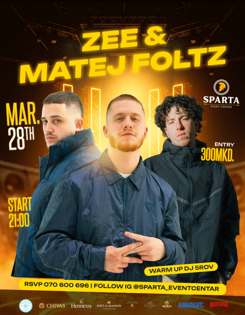 ZEE & MATEJ FOLTZ / 28.03 / SPARTA EVENT CENTAR (во живо)