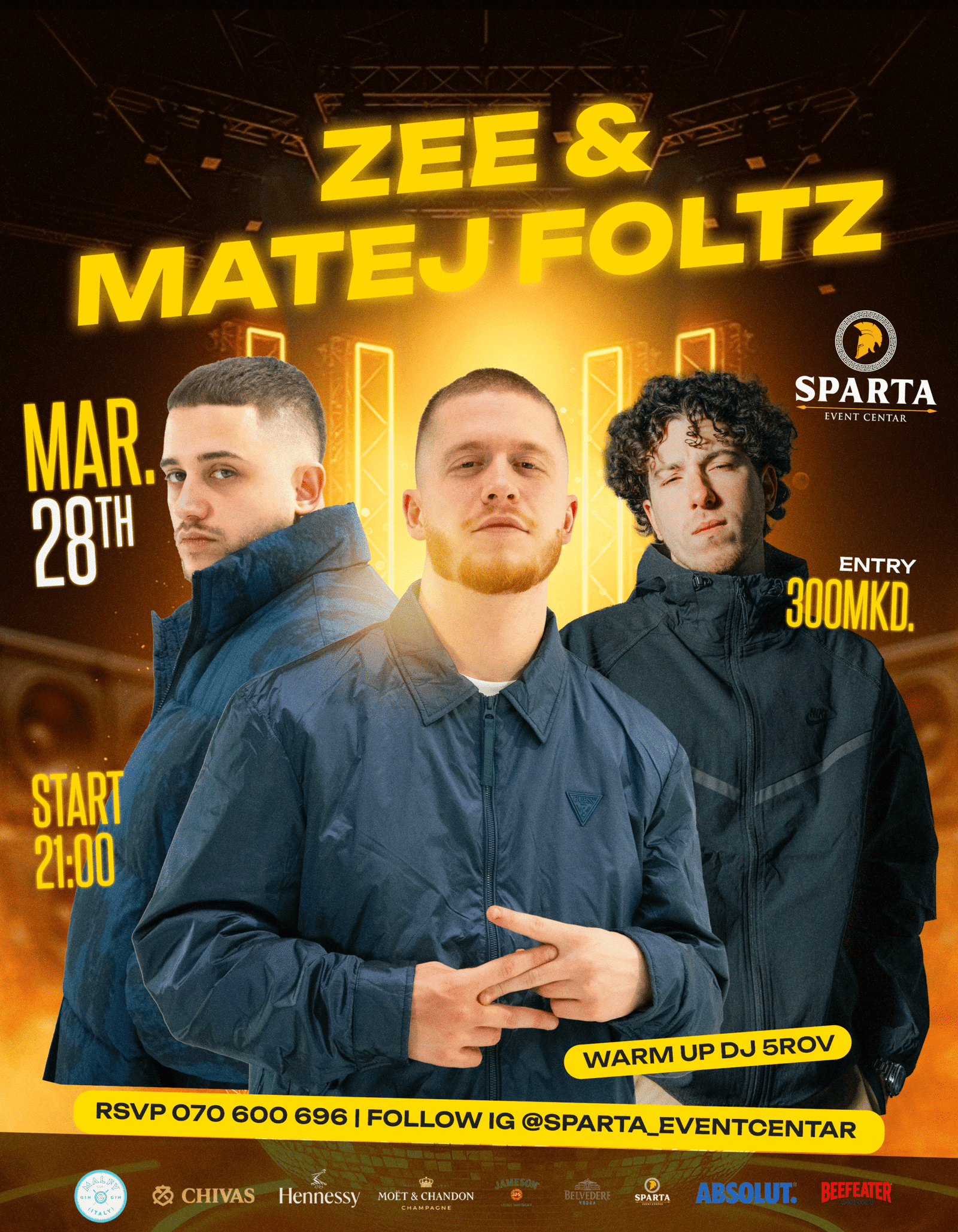 ZEE & MATEJ FOLTZ / 28.03 / SPARTA EVENT CENTAR (во живо)